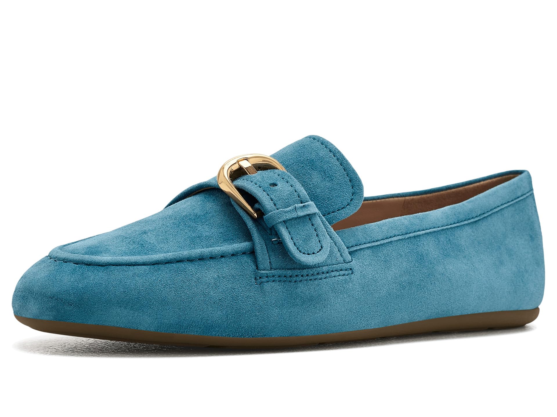 Cole Haan Damen Grand Ambition Alette Buckle Loafer, Provincial Blue Suede, 8.5 