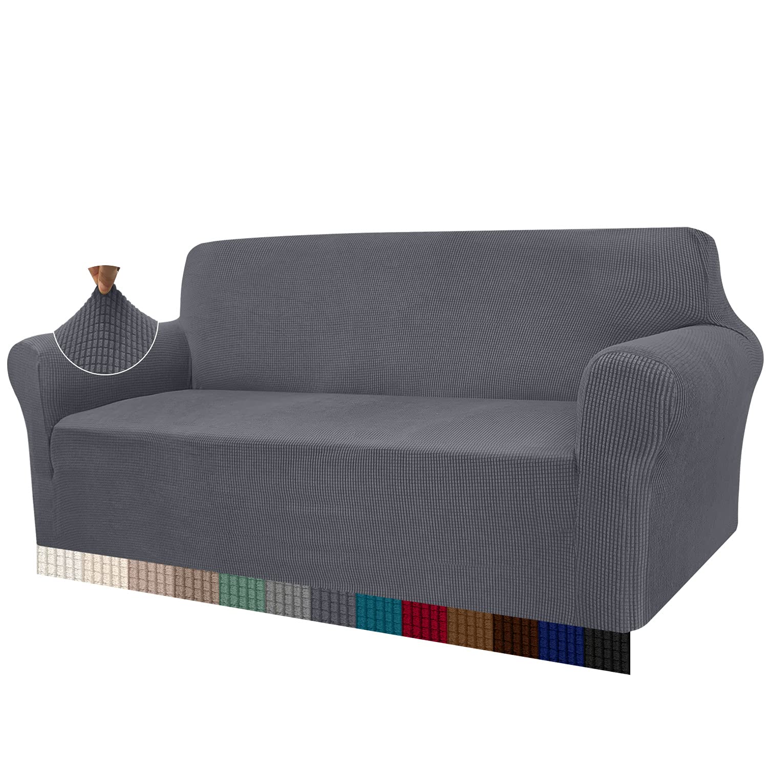 Granbest High Stretch Sofa Covers 3 Seater Super Soft Stylish Couch Covers for D
