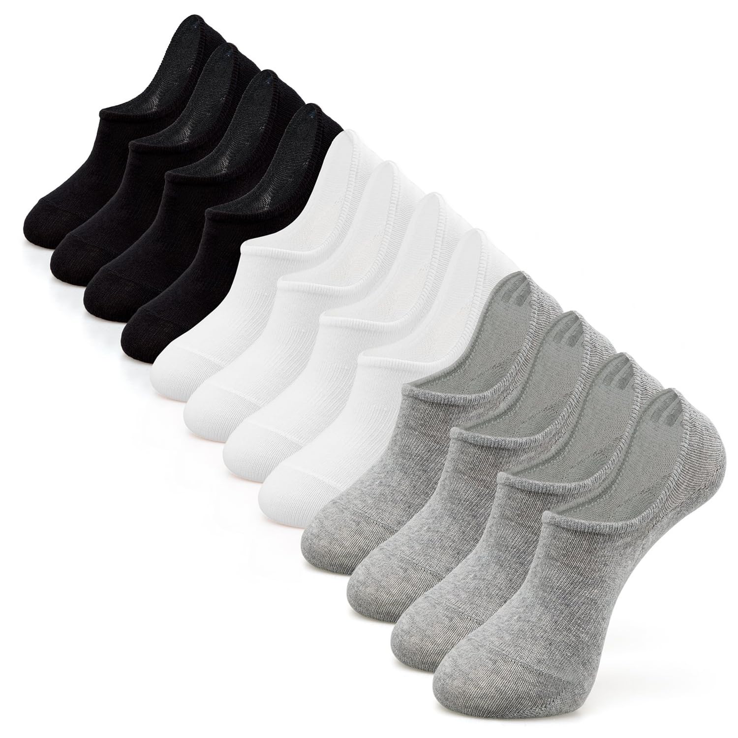 IDEGG Women & Men No Show Low Cut Anti‑Slip Casual Sports Running Socks | Women 