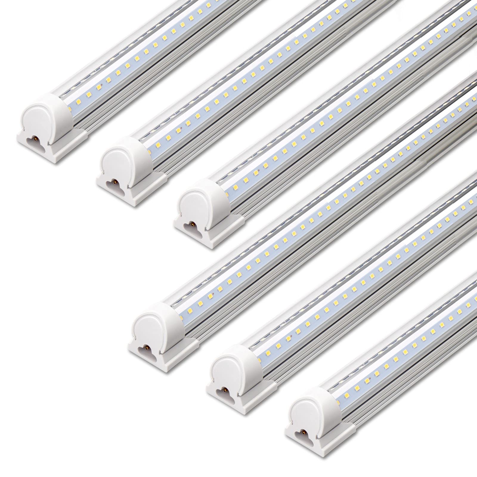 Barrina T8 LED Shop Lights 4FT, 40W 5500LM 5000K, High Output Tube, 6 Packs | 4 