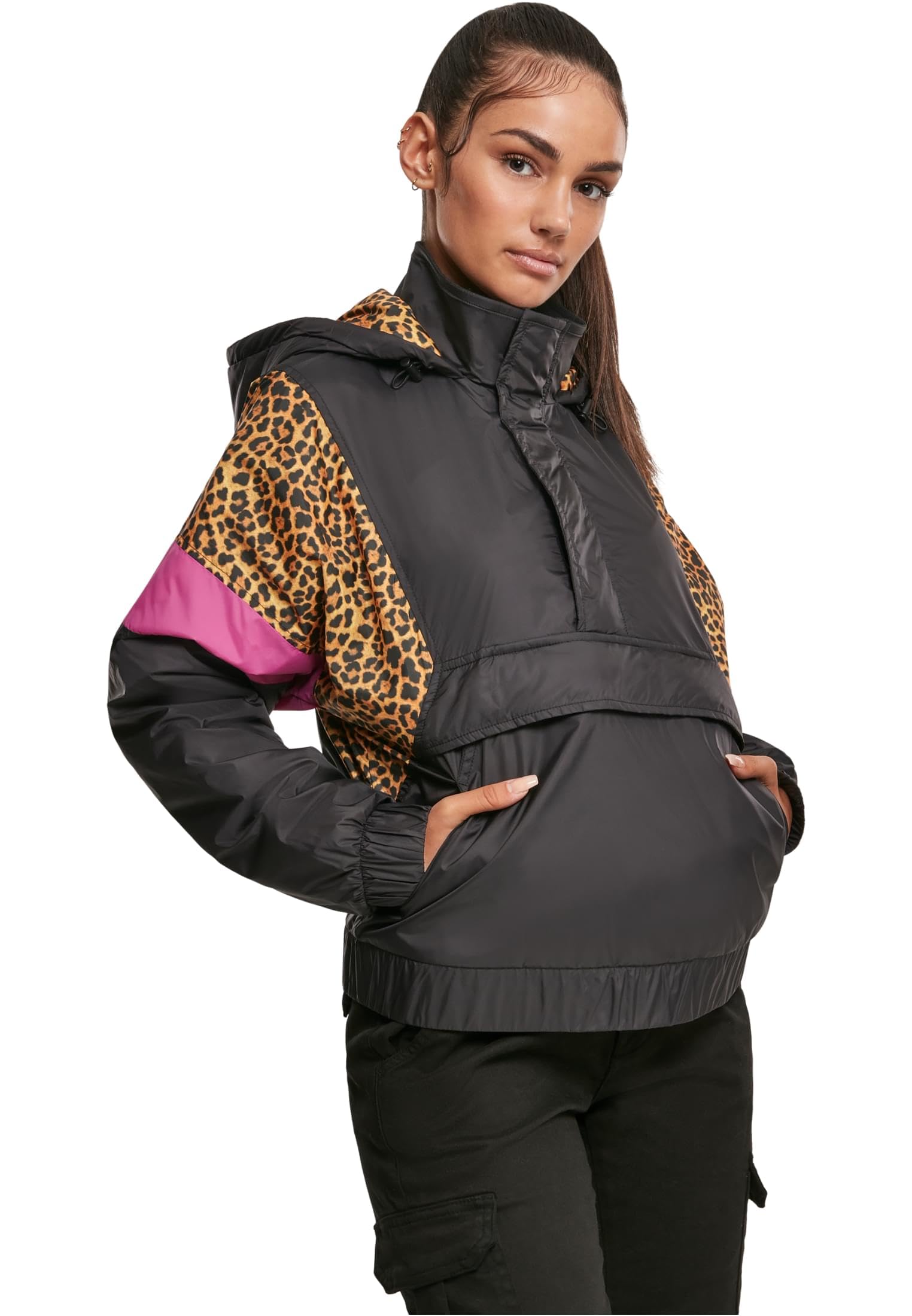 Urban Classics Women AOP Mixed Pull Over Jacket Jacket