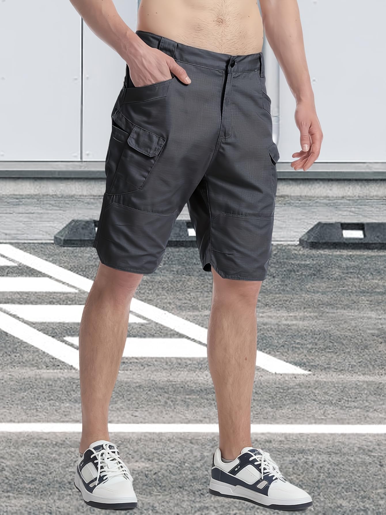Mens Cargo Shorts Breathable Quick Dry Tactical Multi Pocket Design