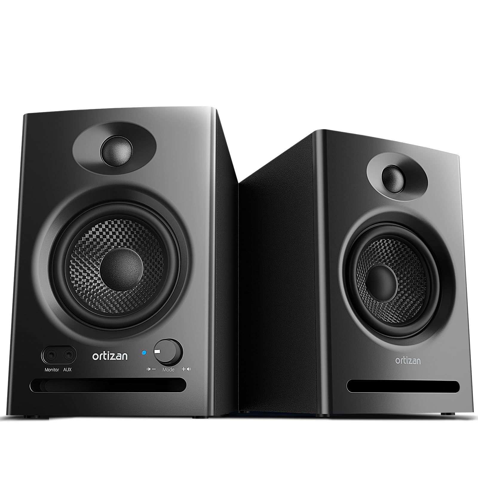 Ortizan C7 Powered Studio Monitors Pair with Bluetooth 5.3, Black | FOR HOME STU