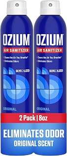 Ozium 8 Oz. Air Sanitizer & Odor Eliminator Spray | For Homes, Cars, Offices and More, Original Scent, Pack of 2