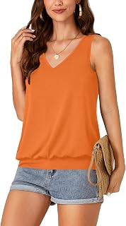 Umenlele Women's V Neck Casual Tank Tops