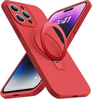 SKYLMW Case for iPhone 15 Pro Max with Stand,6.7" Red
