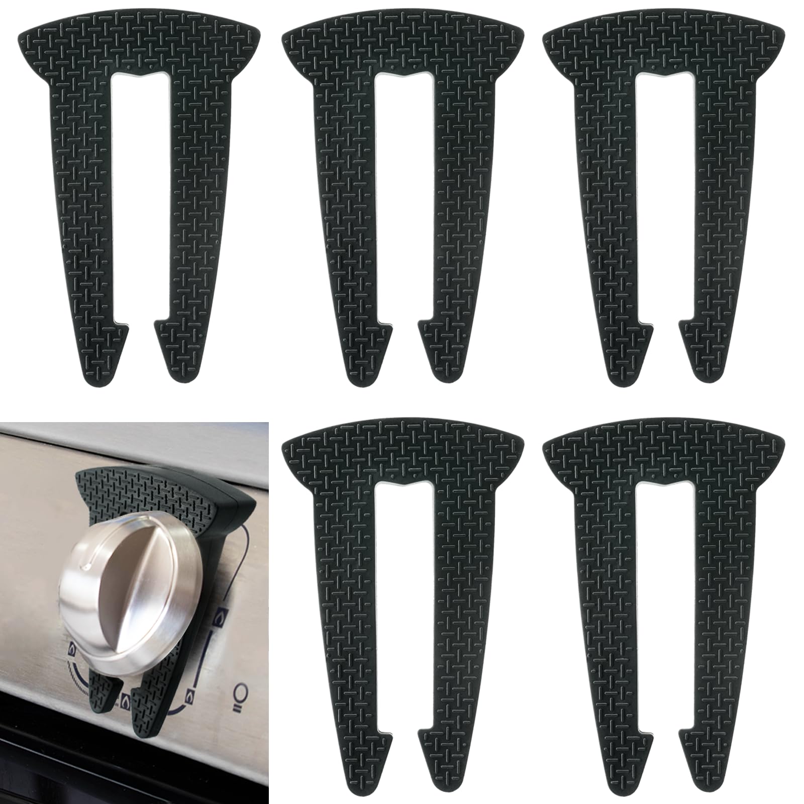 Lwuzkdo 5-Pack Gas Stove Knob Locks for Toddler Safety, Durable Design Knob Safe