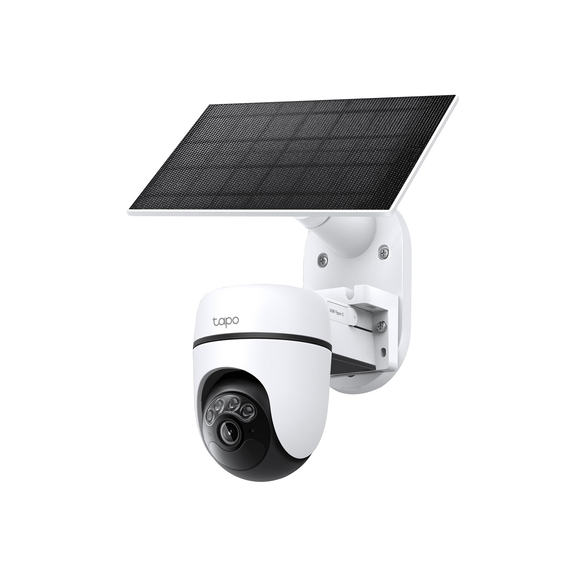 Tapo Solar-Powered Pan/Tilt Outdoor Security Camera Kit, Wireless, 2K 3MP, 360° 