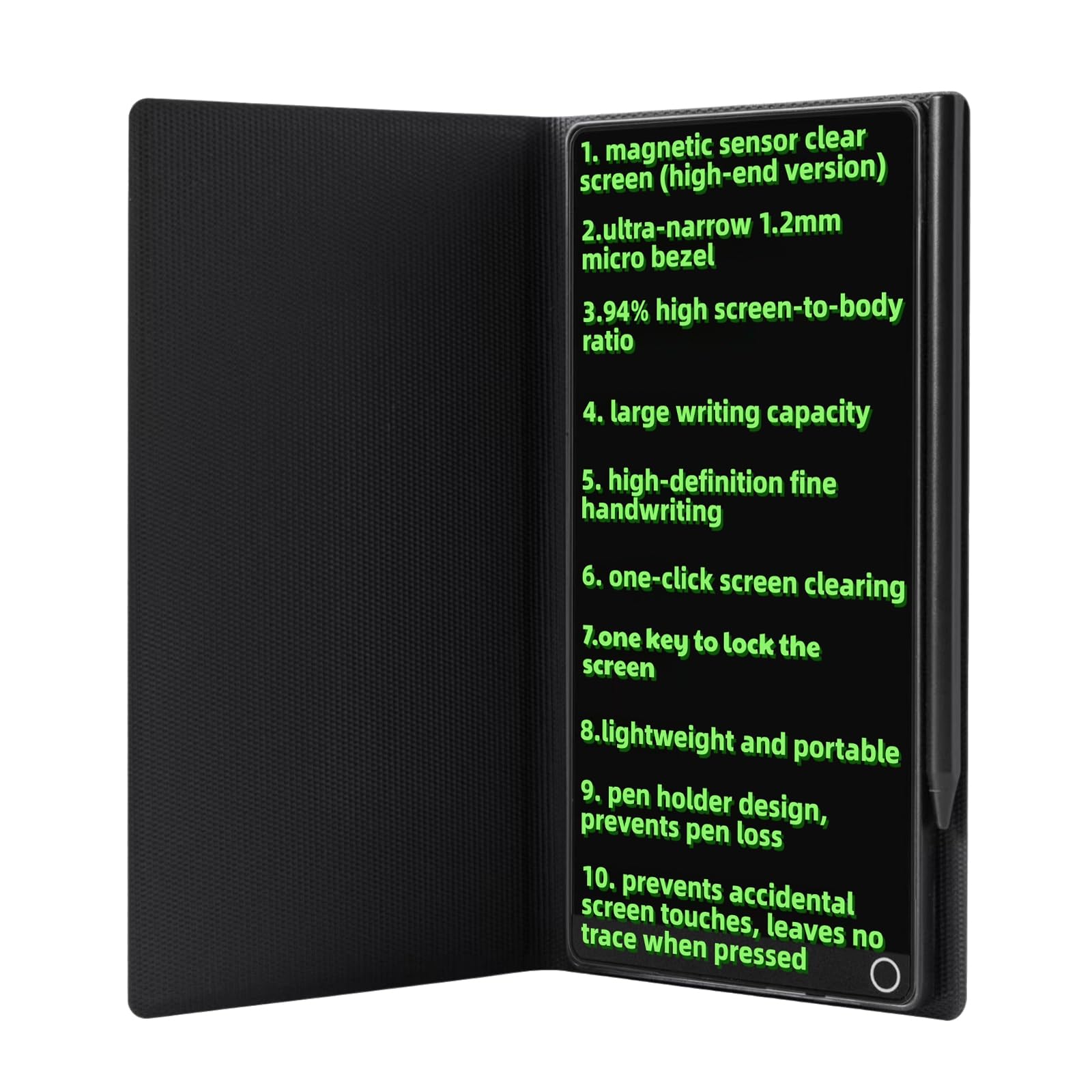 EMEBAY 6.5” Pocket Size LCD Writing Tablet, Full Screen Mini Erasable Digital No