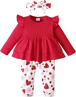Baby Girl Clothes with Ruffle Long Sleeve Top and Pants for Little Girls Autumn Winter Outfits 9-4 Years