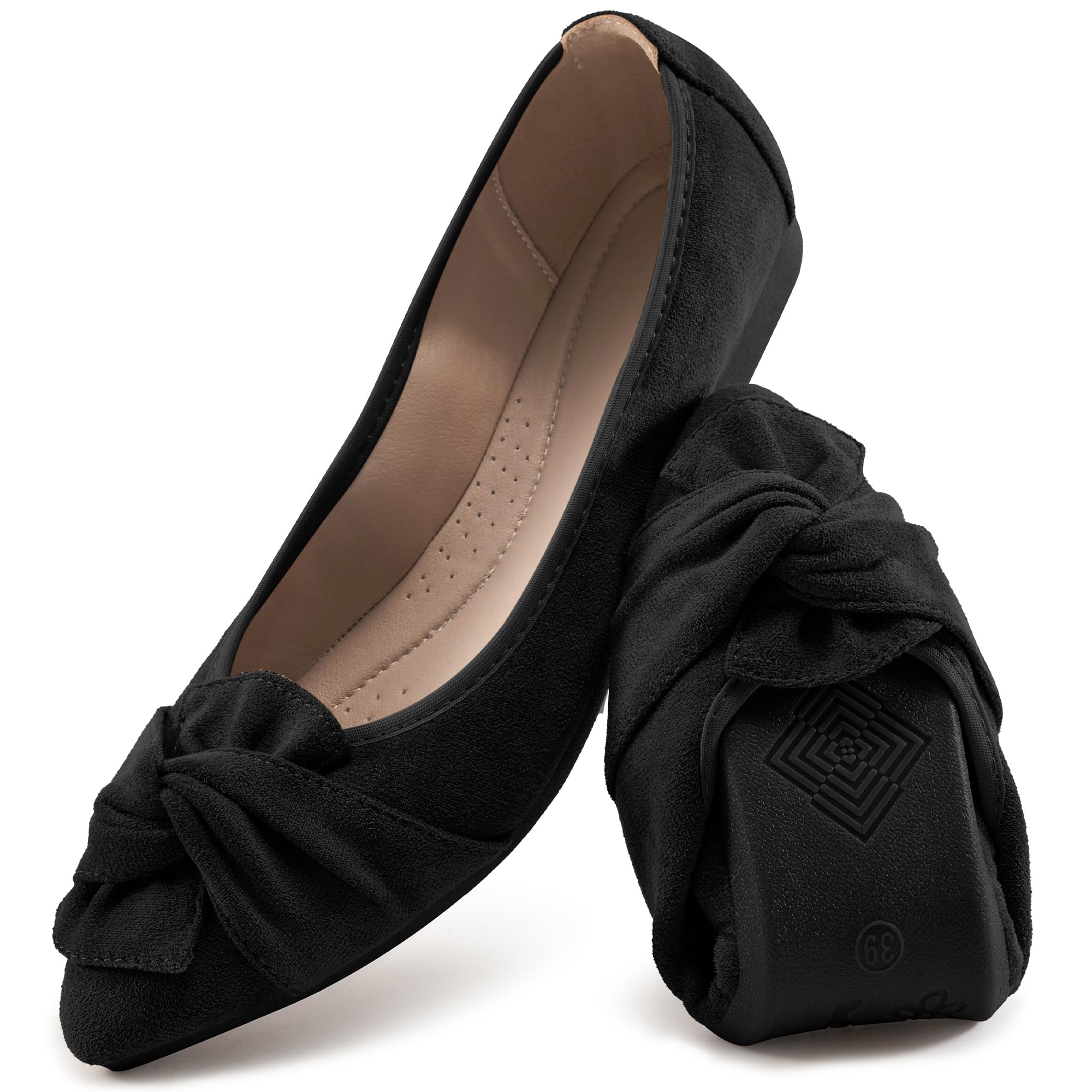 Aomigoct Comfortable Dressy Flats for Women: Cushioned Insole & Lightweight for 