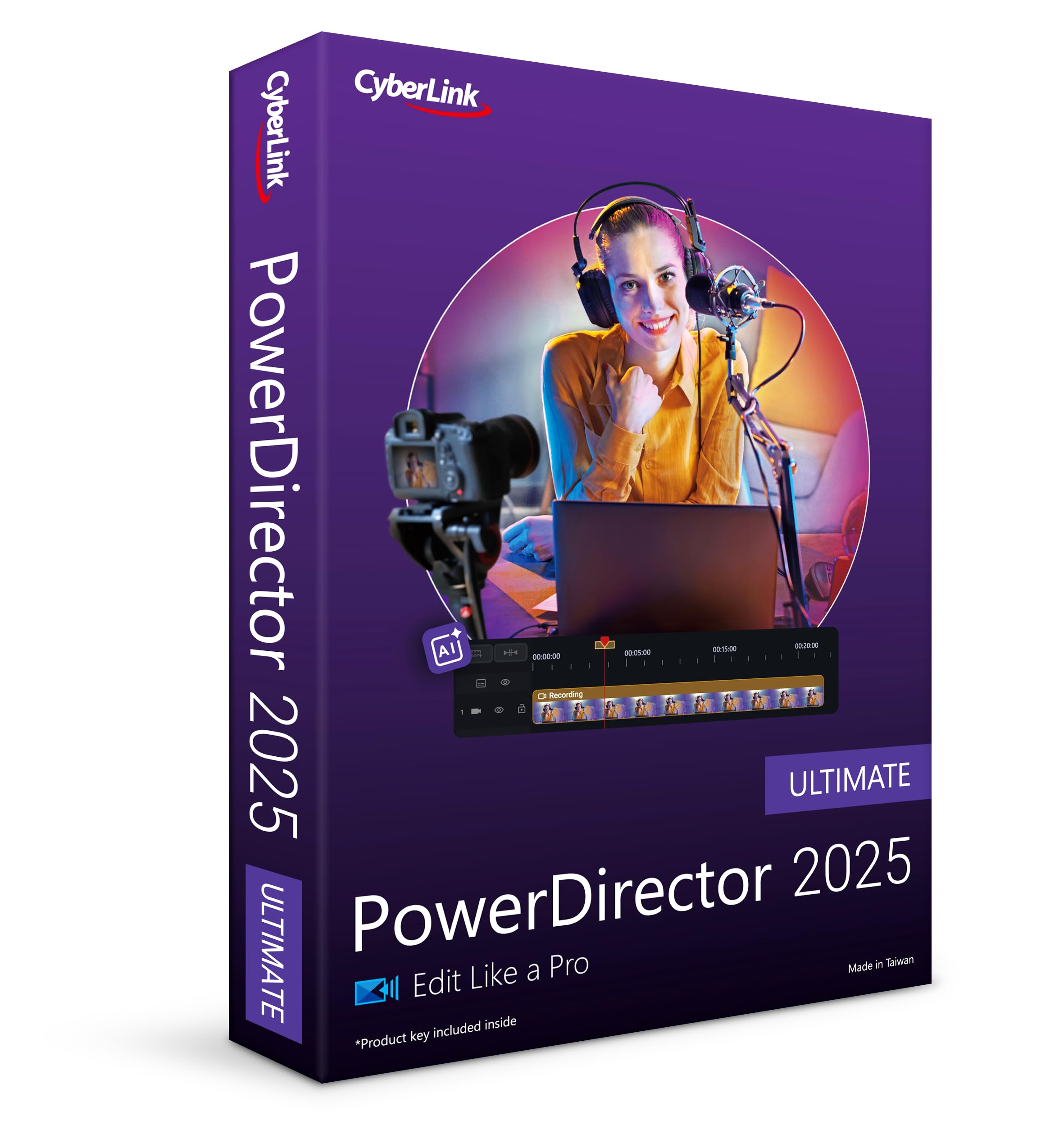 CyberLink PowerDirector 2025 Ultimate | Easy-to-Use AI Video Editing Software fo
