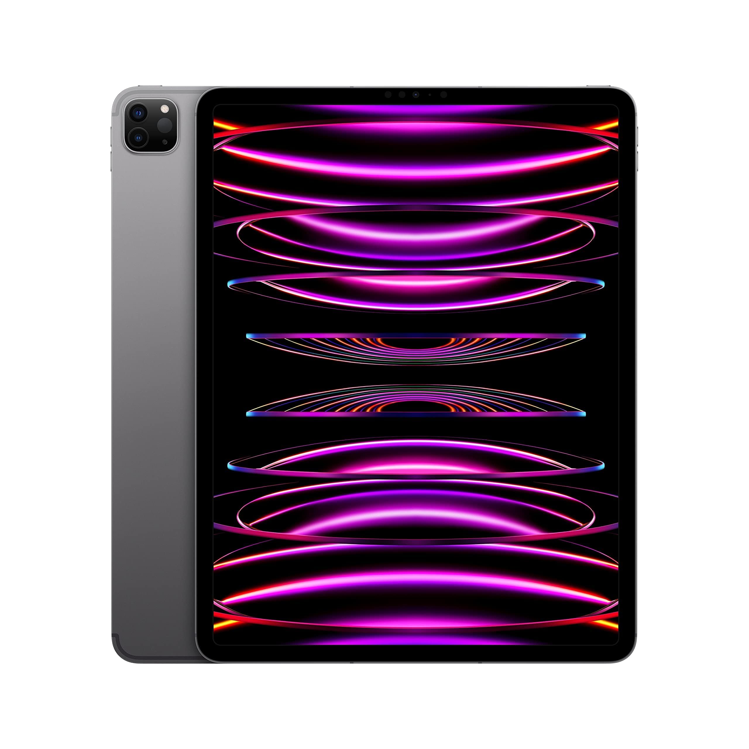 Apple 2022 iPad Pro, 12.9-inch, Wi-Fi + Cellular, 256GB, Space Gray (Renewed)