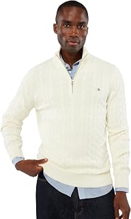 GANT Cotton Cable Half Zip Pullover Sweater Men (Pack of 1)