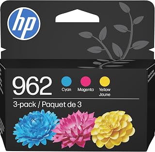 HP 962 Cyan, Magenta, Yellow Ink Cartridges | Works with OfficeJet 9010, 9020 | Eligible for Instant Ink | 3YP00AN