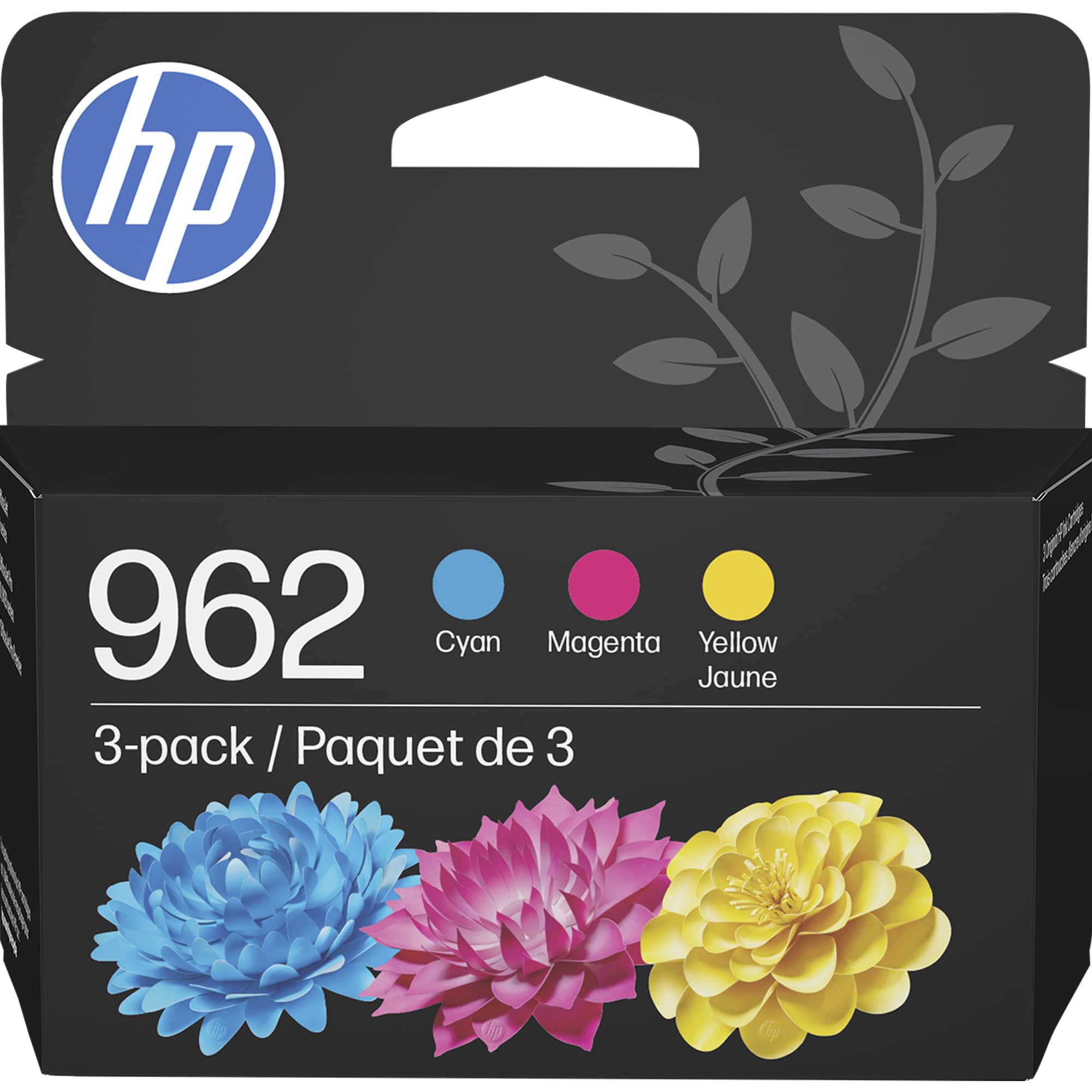 HP 962 Cyan, Magenta, Yellow Ink Cartridges | Works with OfficeJet 9010, 9020 | 