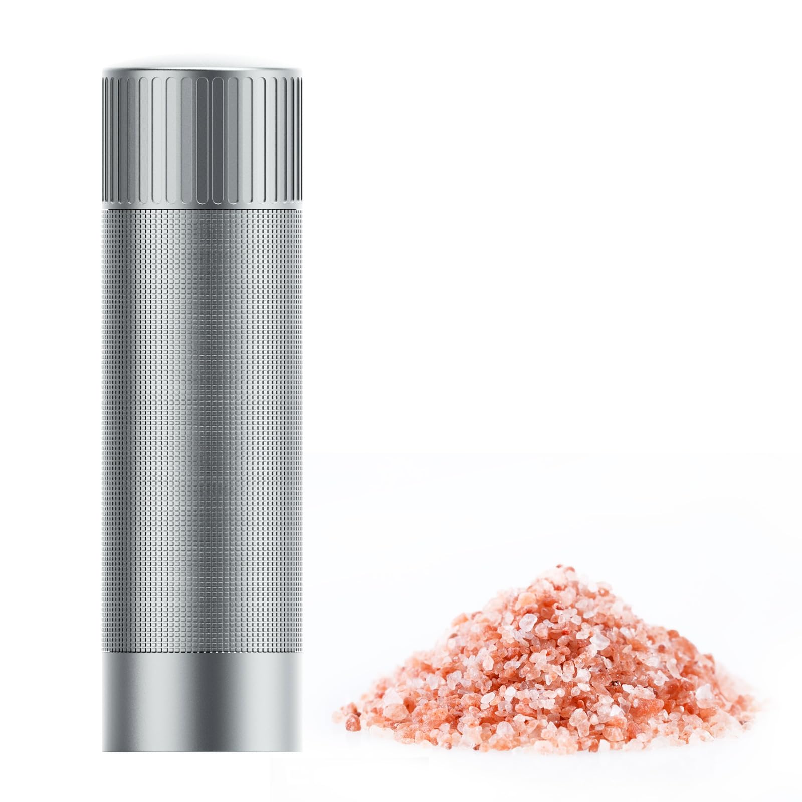 Luvan Salt Grinder, Professional Grade Salt Mill with Unique Burr Grinder, 12 Ad