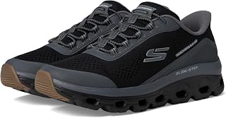 Skechers 237812 Slip-ins Glide-Step Sole, Glover, Peak, Men's 11.2 inches (28.5 cm), BLACK/CHARCOAL (BKCC)