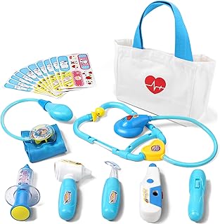 Liberry Doctor Kit Toys for Toddlers Ages 3 4 5 with Light & Sound, Blue | Smooth Edges, Durable Plastic, Portable Medical Bag, Pretend Stethoscope, Educational Role Play, Birthday Gift for Boys Girls