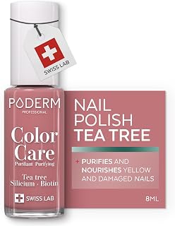PODERM Swiss Lab Care Nail Polish with Tea Tree Oil Rosewood 8 ml