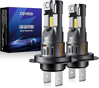 KOYOSO H7 LED 140W 64000LM Replacement Lamp for Halogen, 1:1 Mini Design, No Adapter Required, Pack of 2