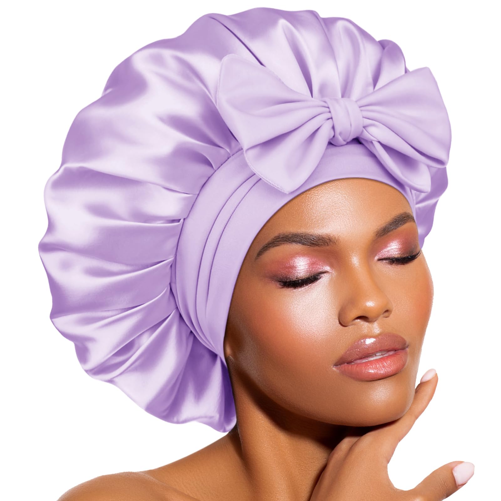BONNET QUEEN Silk Bonnet for Sleeping, Satin Sleep Cap for Men and Women, Bonnet