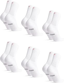DANISH ENDURANCE Tennis Socks Organic Cotton Sports Socks 3 or 6 Pairs