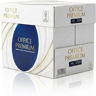 Office Premium A4 Multipurpose Printer Copier Paper – 2500 Sheets (5 x 500), White BOX, Compatible Printing Paper for Laser, Inkjet, Copy & Fax, Printer Paper A4 White, Printer Paper for Home & Office