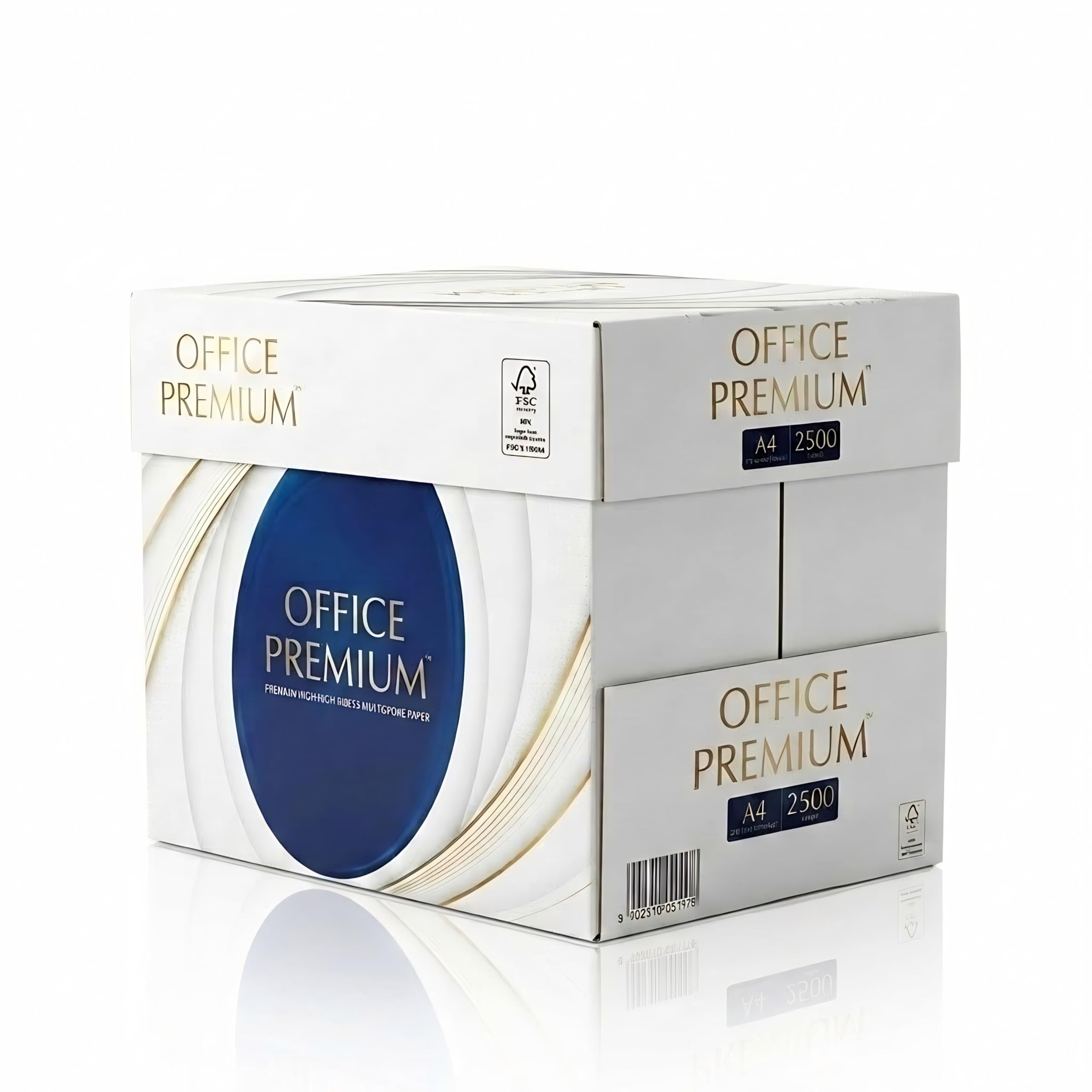 Office Premium A4 Multipurpose Printer Copier Paper – 2500 Sheets (5 x 500), Whi