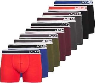 JACK & JONES Jacjimmy Solid Trunks 10 Pack Men's Boxer Shorts (Pack of 10)