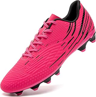 DimaiGlobal Football Shoes with Cleats for Men and Women Professional Football Shoes for Artificial Grass Futsal and Training for Indoor/Outdoor – Non-Slip Junior