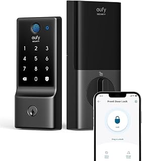 eufy Security Smart Lock C220, Fingerprint Keyless Entry Door Lock | Built-in Wi-Fi, App Remote Control, Up to 8-Month Battery, Front Door Smart Lock Deadbolt, IP53 Waterproof, BHMA Grade 3