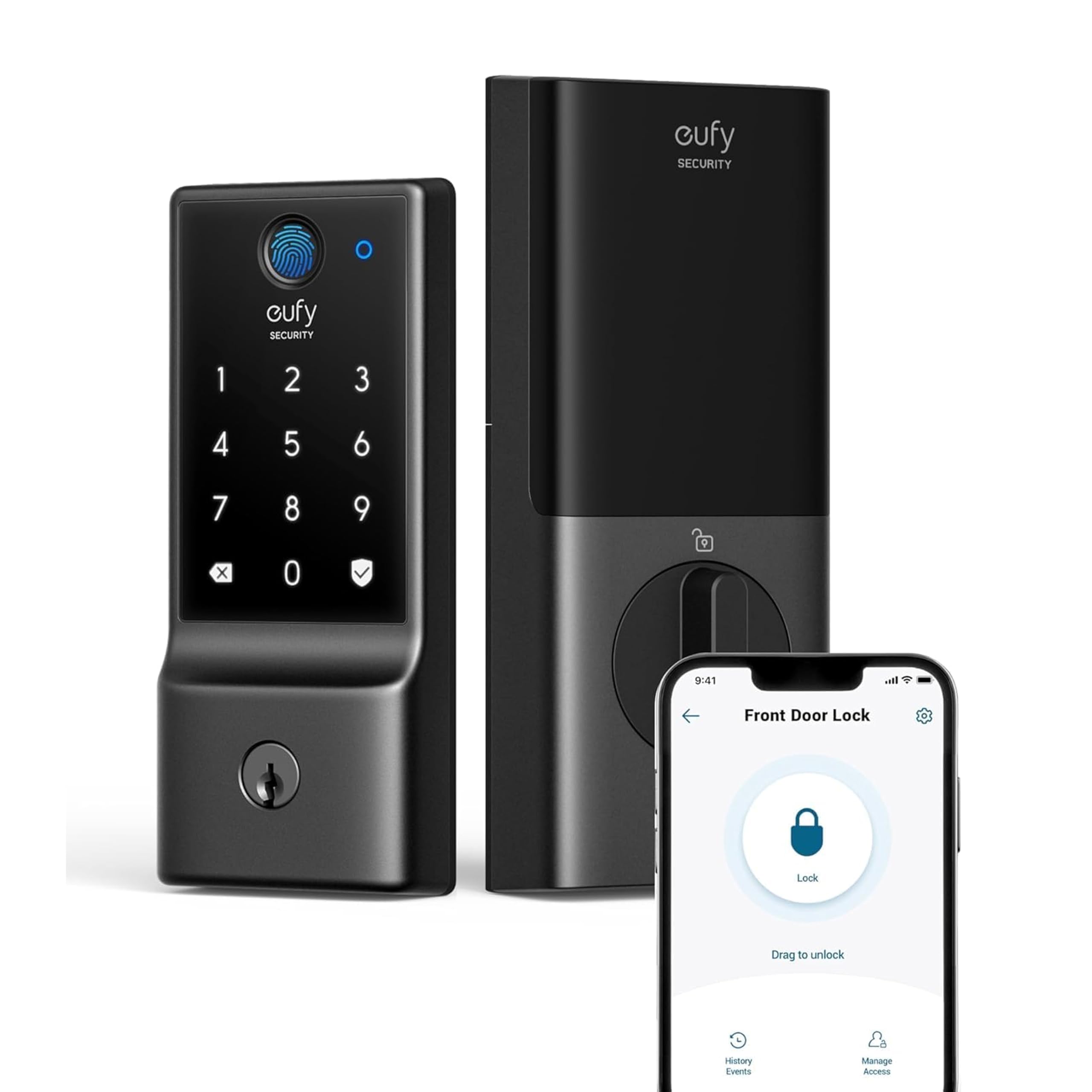 eufy Security Smart Lock C220, Fingerprint Keyless Entry Door Lock | Built-in Wi