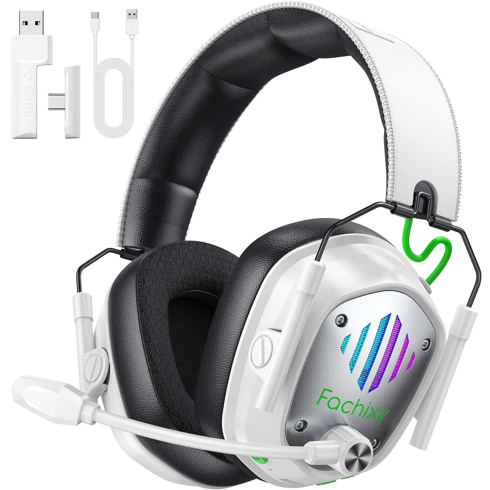 Wireless Gaming Headset for PS5, PS4, PC, Switch, 20ms Low Latency with Mic | 2.