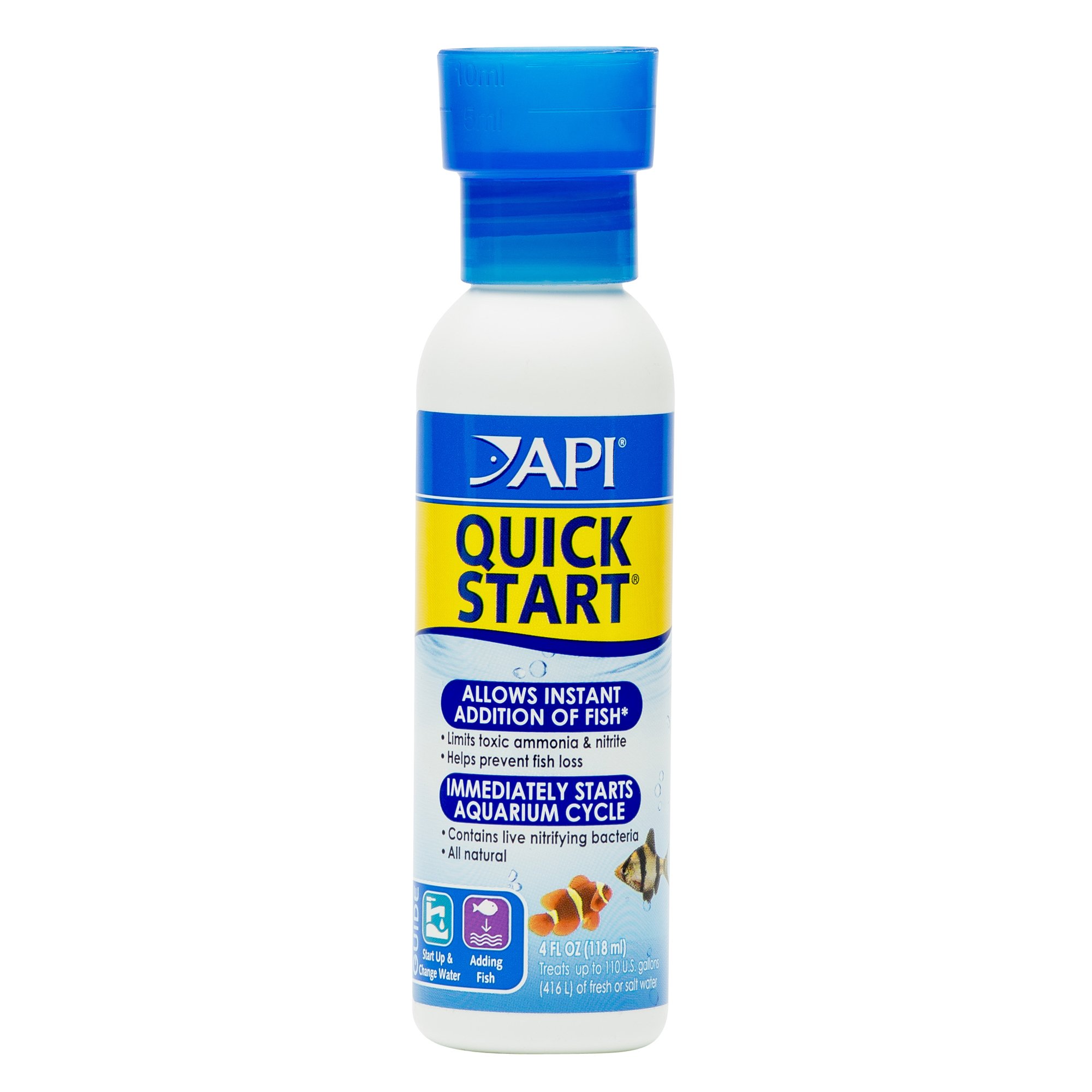 API Quick Start Freshwater & Saltwater Aquarium Nitrifying Bacteria (4 oz) | All