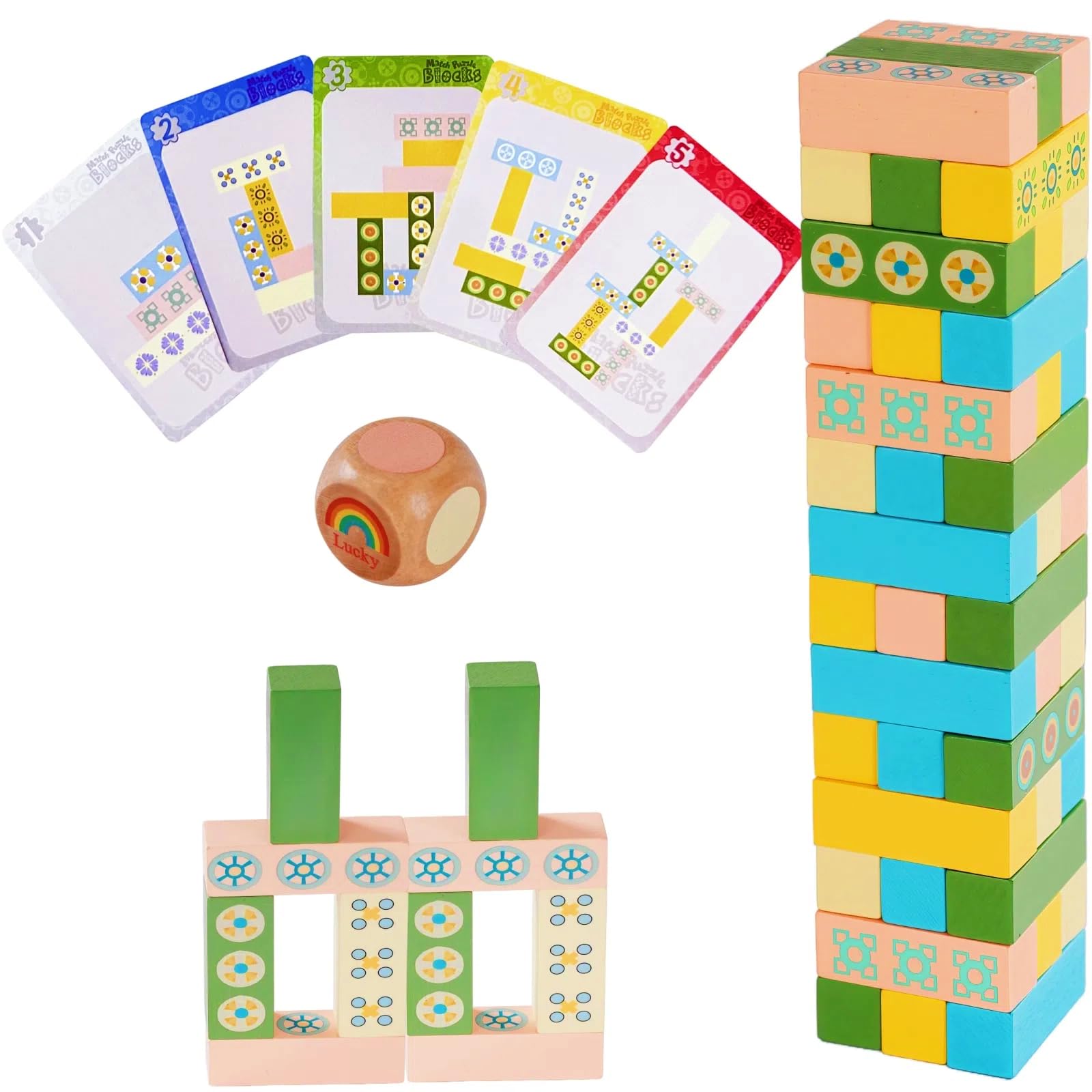 Wooden Tumble Tower Stacking Game for Kids & Adults – Fast-Paced Fun Family Nigh