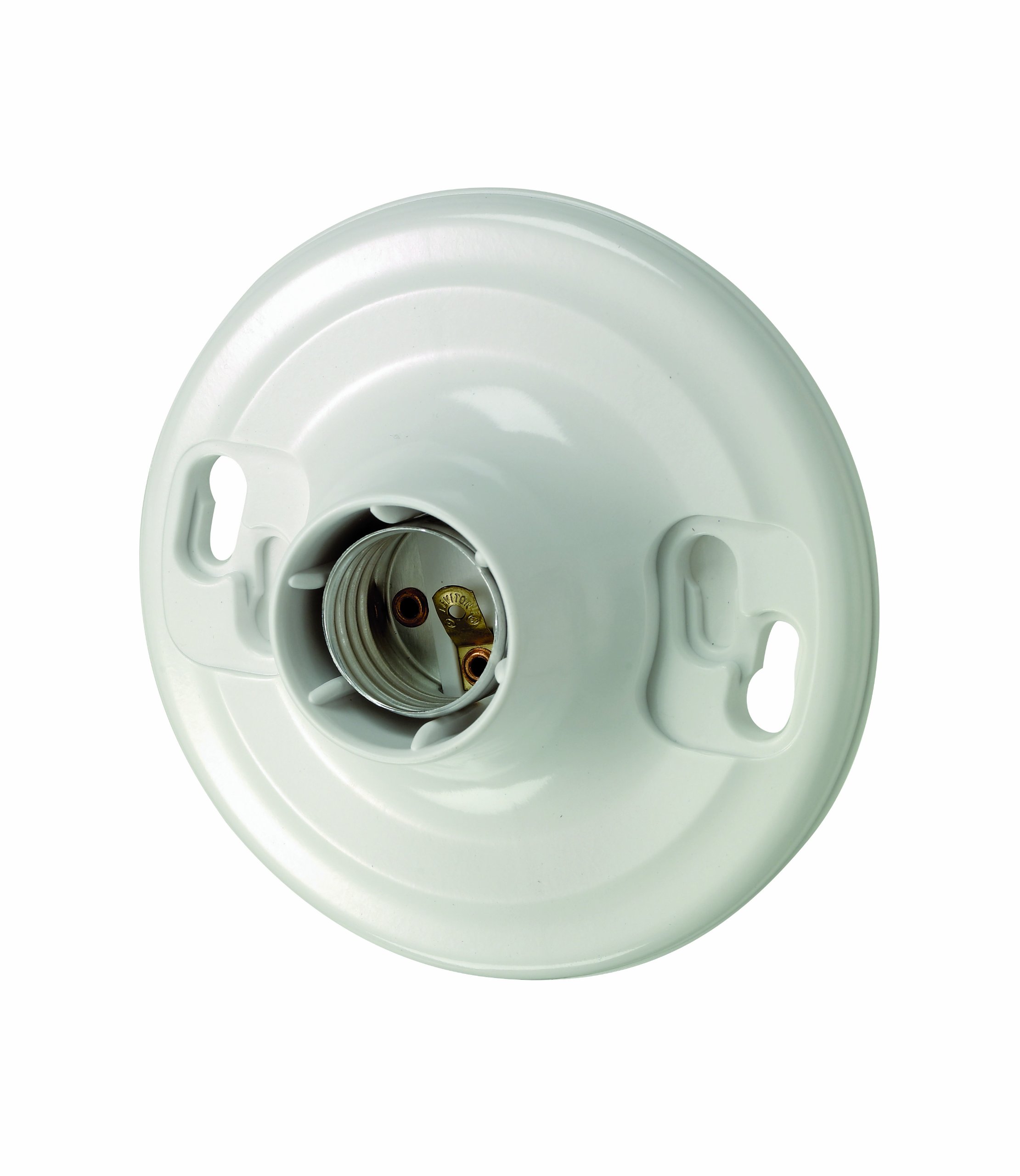 Leviton 8829-CW4 Medium Base One-Piece Plastic Outlet Box Mount Incandescent Lam