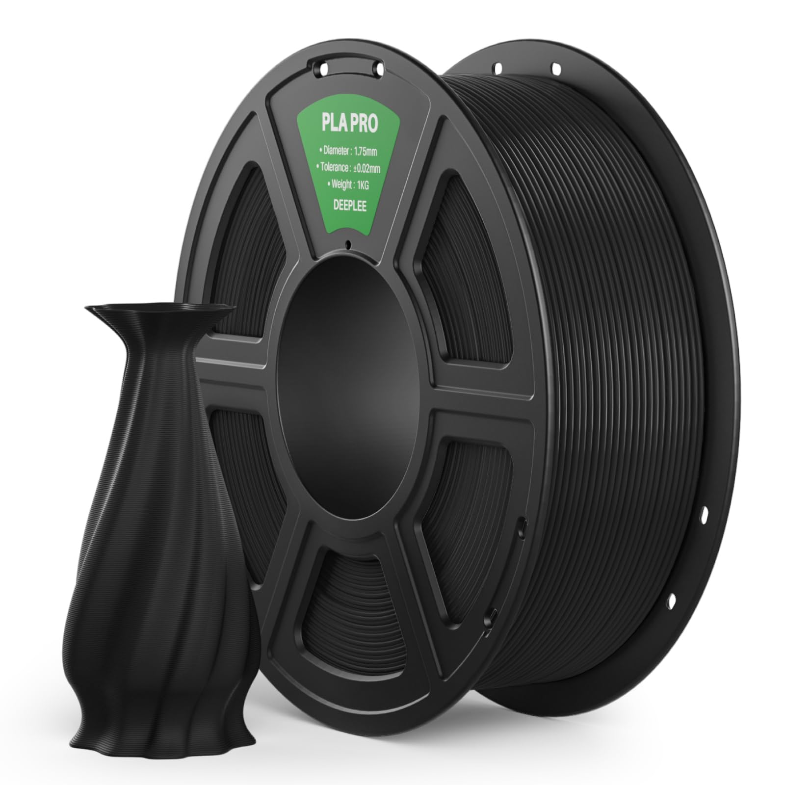 DEEPLEE PLA PRO Filament 1.75mm Black 1KG | Stronger Toughness, Refine Surface, 