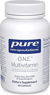 Pure Encapsulations O.N.E. Multivitamin, 60 Capsules | Once Daily Multivitamin with Antioxidant Complex Metafolin, CoQ10, and Lutein to Support Vision, Cognitive Function*