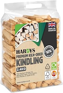 Hardys Kindling Wood 1 Pack - 2.4kg Approx | Instant Light Firewood Logs | Kiln Dried, Untreated, Lights Logs & Charcoal Fast with Minimal Ash, Great for Pizza Ovens, Wood Burning Stoves, Open Fires