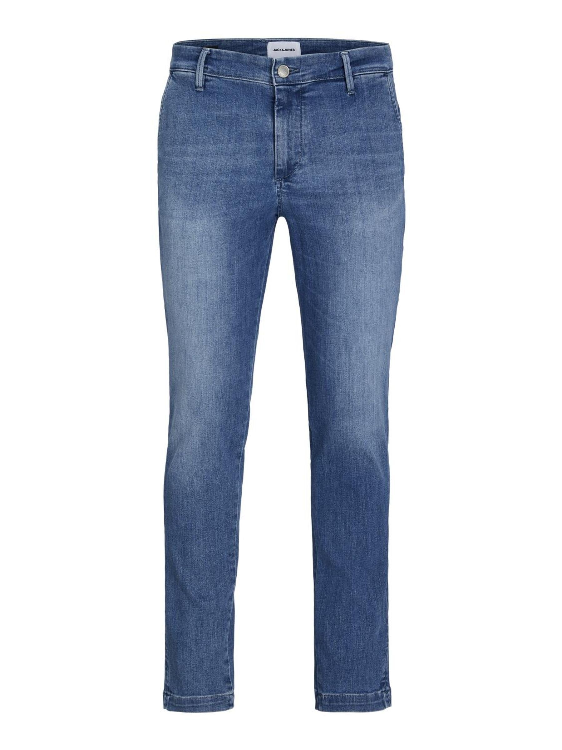 JACK & JONES Slim Fit Jeans, Flush Pockets, Light Wash.