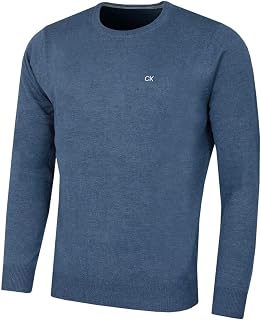 Calvin Klein Men's 2026 Soft Cotton Golf Crew Neck Sweater