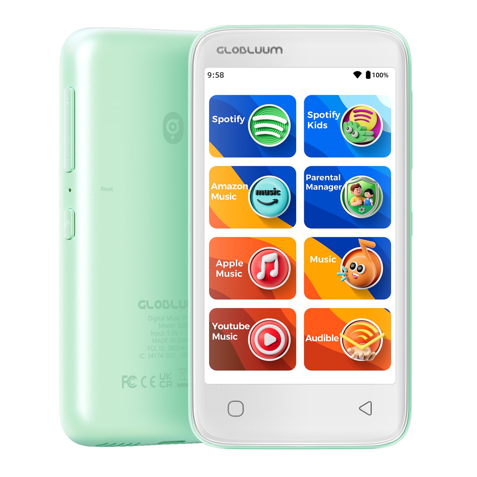 MP3 Player for Kids, Parental Controls, Spotify Compatible, Audible, 16GB | Kids