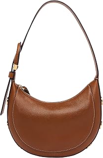 Fossil Women's Harwell Leather Crescent Purse Handbag, Black (Model: ZB1916001)