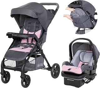 Baby Trend Passport® Cargo Stroller Travel System with EZ-Lift™ Plus Infant Car Seat, Pink Bamboo