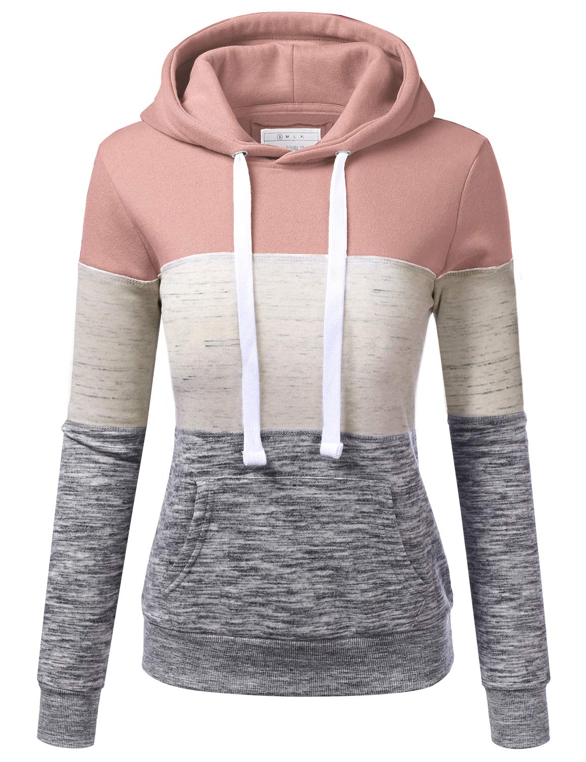 DOUBLJU Basic Lightweight Pullover Sweater Top Essential Comfy Casual Hoodie Swe