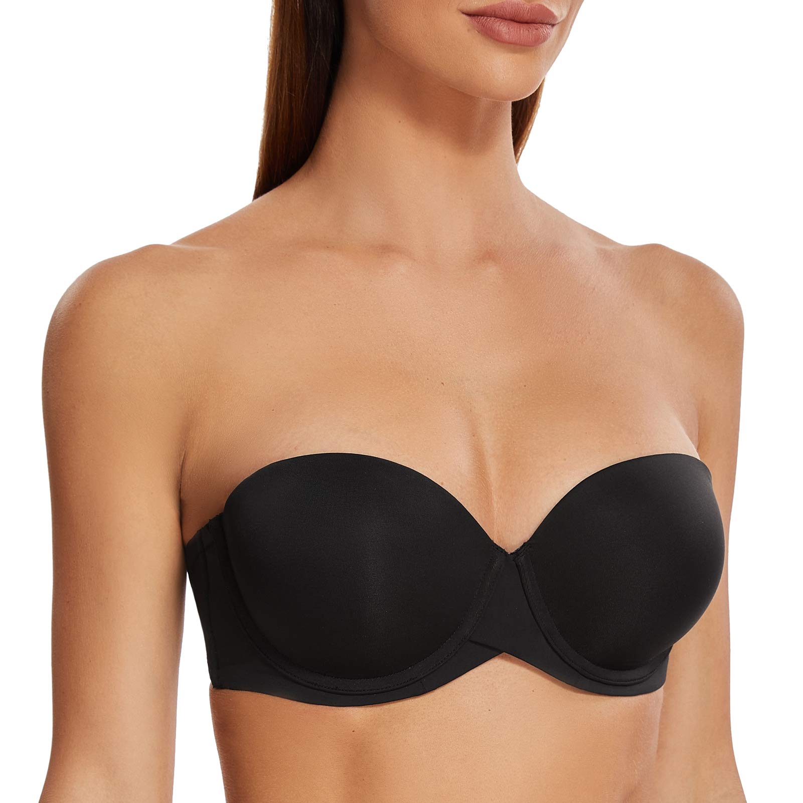 MELENECA - Sujetador sin Tirantes Push Up de Silicona para Mujer