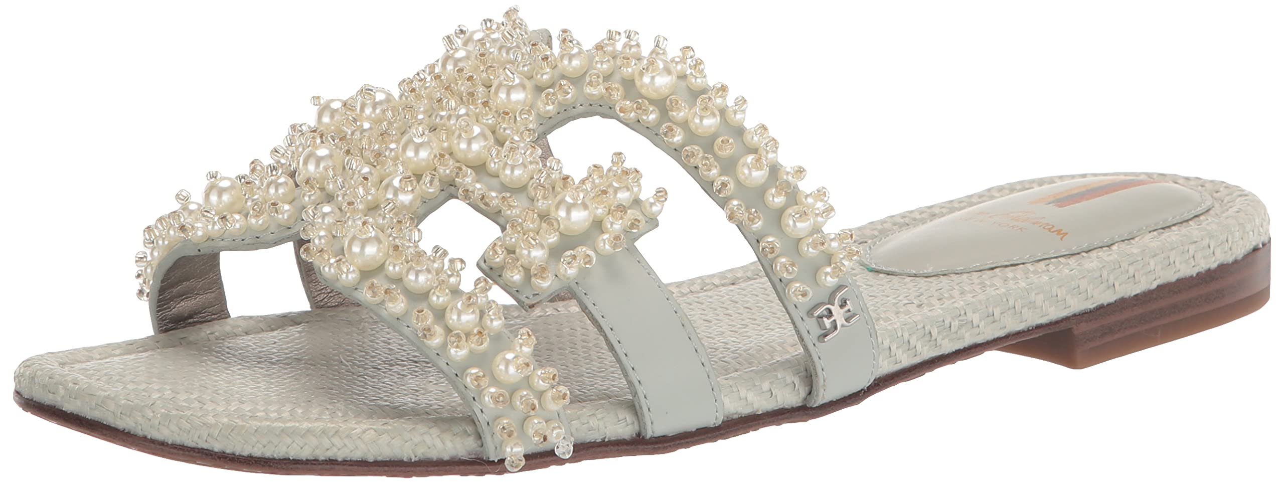 Sam Edelman Bay Women's Slide Sandal, Dusty Sage Pearl, 42 EU