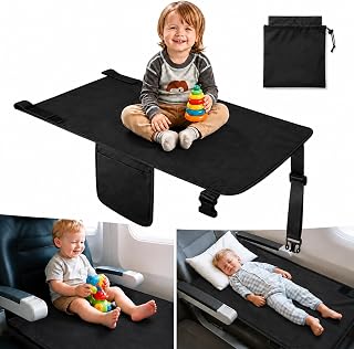 NEXVOXA Toddler Airplane Bed, Portable Airplane Seat Extender for Kids | Toddler Airplane Travel Essentials, Foldable Toddler Travel Bed for Long Flight