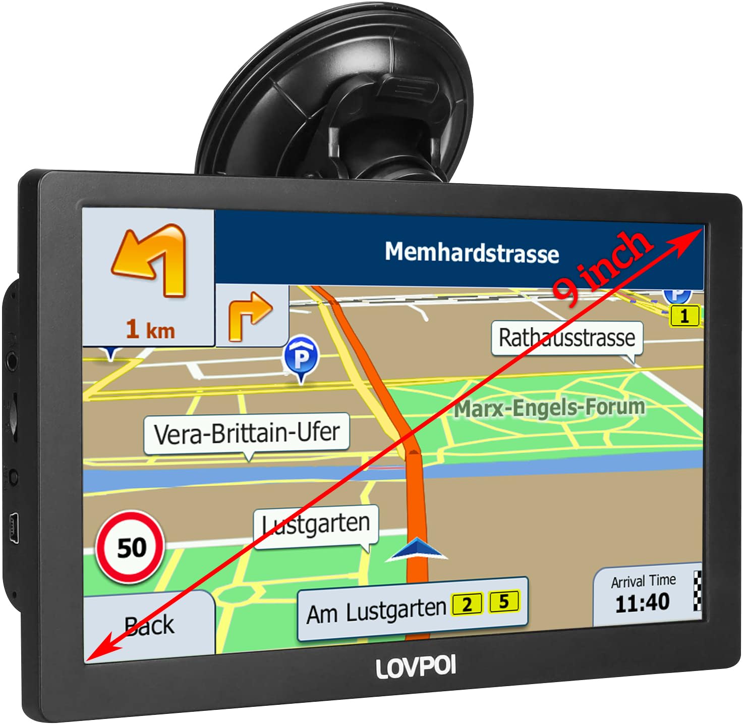 LOVPOI Truck GPS Commercial Drivers 2026, 9 inch Trucker GPS for Semi Truck | GP